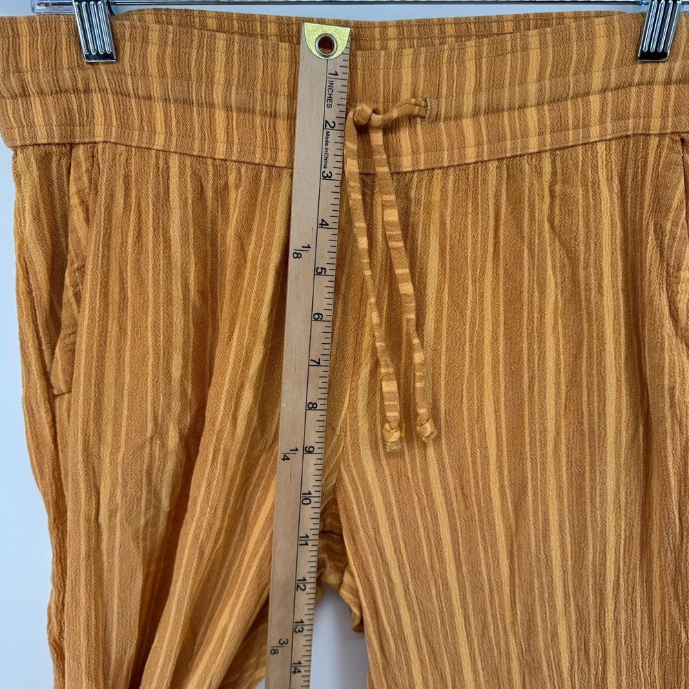 PrAna Fernie Beach Pants Womens Medium Brown Striped Tencel Modal Wide Leg - Picture 6 of 13